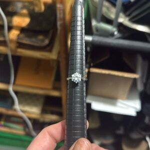 Moissanite And Sterling Silver Size 6.75-6.8